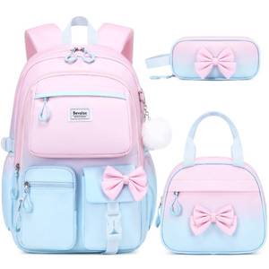 Bevalsa Girls Backpack Set with Lunch Bag & Pen Case