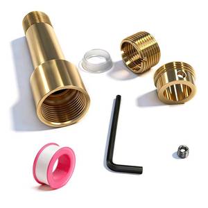 lot 14051 image: Tub Spout Adapter Fits 34 IPS and 12 IPS Pipe, Brass Bathtub faucet Diverter Kit Compatibility with 12 Copper Pipe Includes for Both Diverter Non-Diverter Types with Assembly Tool