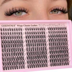 lot 14074 image: Goddvenus Eyelash Extensions Wispy Natural DIY C Curl Individual Lashes Clusters Black 10-16mm 300pcs