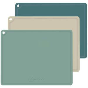 lot 14085 image: Silicone Placemats for Toddler, Non-Slip Baby Table Mat for Restaurants, Dishwasher Safe & Travel Ready  Wipeable Kids Placemats for Dining Table (Morandi)