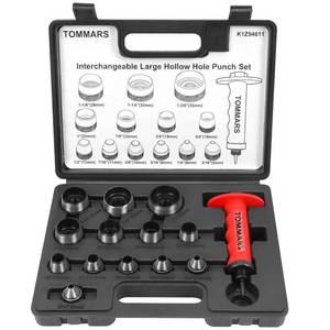 lot 14095 image: TOMMARS 14-Piece Hollow Punch Set, 5-35 mm (316 to 1-38 Inch)