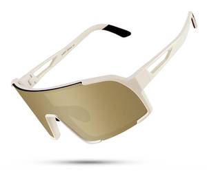 lot 14128 image: OULAIQI Sports Sunglasses for Men Women,Cycling Glasses UV Protection for Running Softball Baseball Volleyball Hiking (TEA GOLD)