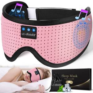 lot 14136 image: Sleep Mask with Bluetooth Headphones,LC-dolida Sleep Headphones Bluetooth Sleep Mask 3D Sleeping Headphones for Side Sleepers Best Gift and Travel Essential (Classical Pink)
