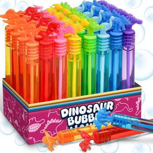 lot 14152 image: 32 Pack Bubble for Kids Party Favors, 8 Style Dinosaur Mini Bubble Wands