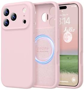 lot 14153 image: LOVE 3000 Magnetic for iPhone 17 Pro Max Case Silicone, Chalk Pink
