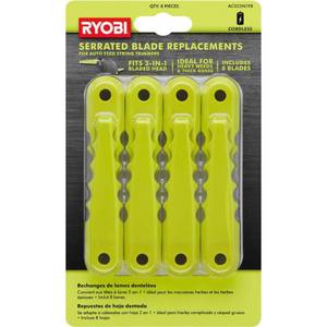 lot 14198 image: RYOBI Serrated Blade Replacement (8-Pack) AC052N1FB - Accessories for Auto Feed String Trimmers
