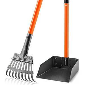 lot 14452 image: ROIUBPO Pooper Scooper, Long Handle Dog Poop Scooper for Medium Small Dogs
