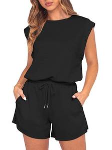 lot 14458 image: GRECERELLE Black Rompers Jumpsuits for Women Dressy Short Summer Daily wear Sz M