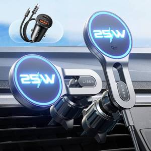lot 14460 image: LISEN for Qi2.2 25W MagSafe Car Mount Charger,Car Vent Magnetic Car Charger