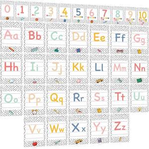 lot 14465 image: Crtiin Boho Dots Bulletin Board Letters ABC Alphabet Poster