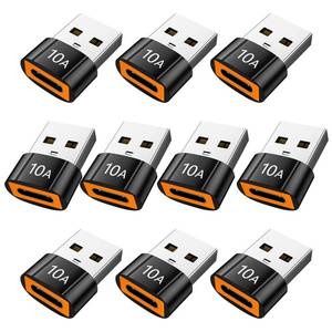 lot 14466 image: TFAK 10Pack 200W USB C to USB Adapter,480MB Data Transfer USB C Converter