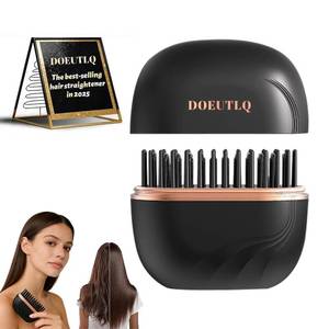 lot 14471 image: Mini Hair Straightener Portable 2026 Cordless Curling Iron Small Flat Steam Hair Straightener Brush Travel Hot Styling Tools for Women Wireless Tiny Ceramic Hairdressing Comb Size