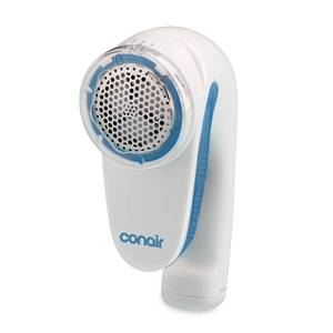 lot 14474 image: Conair Fabric Shaver and Lint Remover, Battery-Operated Portable Clothes Shaver with 3 Settings, Fuzz Remover for Sweaters, Clothing and Furniture, Large 2-Inch Shaving Head, White