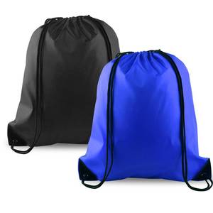 lot 14488 image: KUUQA Drawstring Backpack Bags, 2-Pack, BlackBlue