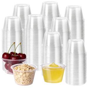lot 19017 image: HOMIP 200PACK 4oz Plastic Portion Cups (No Lids), Condiment, Jello Shot Cup