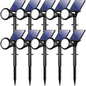 lot 19018 image: WELALO Solar Lights Outdoor Waterproof Flag Spotlights 10 Pack (Cool White)