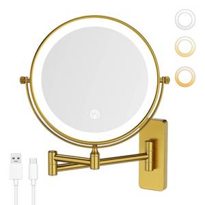lot 19057 image: GURUN 8 Rechargeable Wall Mounted Makeup Mirror 10X