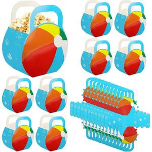 lot 20278 image: codree 20 Pcs Beach Ball Party Favors Treat Boxes, Summer Beach Ball Paper Candy Gift Boxes, Pools Party Decoration Treat Favor Boxes with Handles for Summer Pool Beaches Parties Supplies