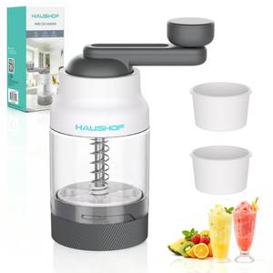lot 20289 image: HAUSHOF Manual Ice Shaver, Portable Shaved Ice Machine with Ice Mold