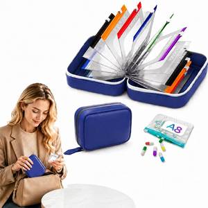 lot 20295 image: 2026 New A8 Blue Waterproof Pill Pouch Set,Travel Pill Organizer with 14 Reusable Pill Pouches, Large 7 Day Twice-Daily Travel Medicine Case, Compact Medication Storage Bag(No mesh Pocket Inside)