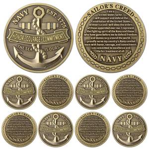 lot 20307 image: Landical 12 Pcs Navy Challenge Coins 1.77 Inch Military Navy Core