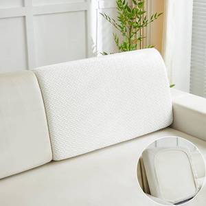 lot 20341 image: Yoovat Couch Cushion Covers for Sofa Couch Covers Wear-Resistant Universal Sofa Cover Washable Stretch for Sectional Slipcovers (Texture-Cream White,Back Cover L)