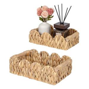 lot 20374 image: Kriitools Scalloped Toilet Paper Storage Basket for Over Toilet Shelf