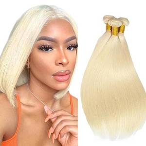 lot 20389 image: Mrrevoiy #613 Blonde Straight Human Hair Bundles 3-Pack