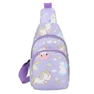 lot 20410 image: Hiflyer Kids Crossbody Bag - Small Nylon Sling Bag Purple