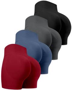 lot 20419 image: CHRLEISURE Womens High Waisted Scrunch Shorts, M (Missing Red Shorts)