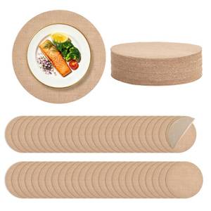 lot 1776 image: A 100 Pieces 11.8 Inch Burlap Round Placemats,Reusable Rustic Jute Table Mat