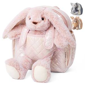 lot 1796 image: Moonkie Hug & Go Bunny Toddler Backpack �� Soft Plush Bag with Detachable Toy for Girls Aged 2��4  Perfect for Daycare, Travel & Birthday Gifts