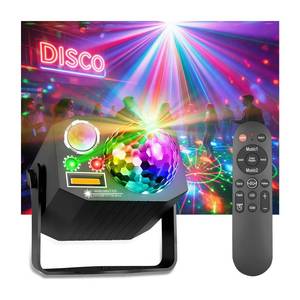 lot 1798 image: Dj Party Disco Ball Lights with Pattern and Sound Activated,10 ft USB Cable, Laucnpty LED Stage Strobe Light that Sync with Music, Christmas RaveHome KaraokeDanceClub Bar Lights for Parties
