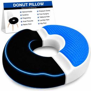 lot 1803 image: AnboCare Donut Gel Sitting Pillow - Orthopedic Memory Foam for Tailbone Pain, Hemorrhoid, Bed Sores, Postpartum, Prostate, Coccyx & Sciatica Pain