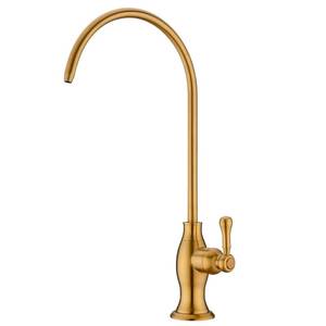 lot 1804 image: Delle Rosa Brushed Gold Drinking Water Faucet, Commercial Water Filtration Faucet for Under Sink Water Filter System,Stainless Steel Drinking Water Purifier Faucets,Brushed Gold(Deep Gold)