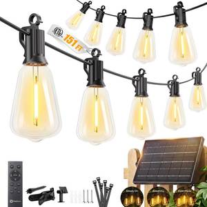 Brightown 151FT Solar String Lights Outdoor Waterproof, Up to 26Hrs Runtime