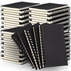 lot 1853 image: Jutom 100 Pcs Small Spiral Notebook Memo Pad 3x5, Black