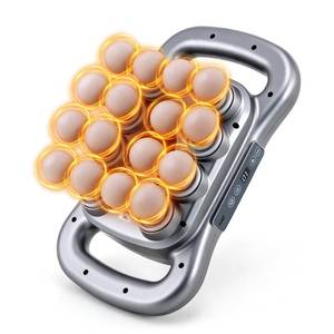 lot 1858 image: GAXEZO 16 Head Massage Gun Set, Deep Tissue Percussion Massager, 2600mAh Electric Massage Tools with 9 Styles & Levels, Silver Grey