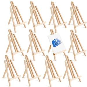 lot 1877 image: Falling in Art 12 Inch Tabletop Wood Display Easel Stand, 12 Pack