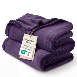 lot 1884 image: Bedsure Fleece Blanket Twin Blanket Purple - 300GSM Soft Lightweight Plush Cozy Twin XL Blankets for Bed, Sofa, Couch, Travel, Camping, 66 inch X 90 inch
