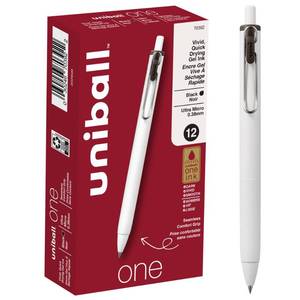 lot 2030 image: Uniball One Gel Pen 12 Pack 0.38mm Ultra Micro Black Pens Gel Ink Pens  Office Supplies Sold by Uniball are Pens Ballpoint Pen Colored Pens Gel Pens Fine Point Smooth Writing Pens