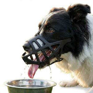 lot 2041 image: Breathable Basket Dog Muzzle for Extra Large Dogs, Adjustable Reflective Anti-Biting Barking Chewing Muzzle, Soft Durable Pet Muzzle Allows Drinking Panting for 55-88 lbs Extra Large Breed Dogs