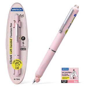 lot 2042 image: WRITECH Left Handed Fountain Pen Fine Nib Retractable Black Ink Clictek