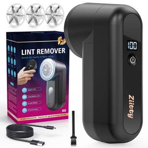 lot 2051 image: Fabric Shaver, Ziitty Lint Remover for Clothes, Type-C Rechargeable Lint Shaver with LCD Display & 6-Blade, Sweater Shavers to Remove Pilling��Fuzz Remover Fabric Shaver for Clothing and Furniture