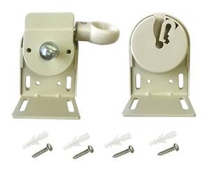 lot 2060 image: Medduw Shade Replacement Parts Cordless Crank Kit Roller Brackets Beige