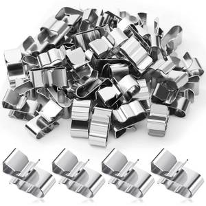 lot 2062 image: Zhengmy 50 Pcs Trailer Frame Wire Clips Stainless Steel Metal Cable Clips