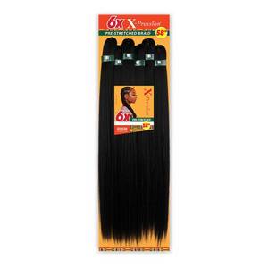 lot 2106 image: Sensationnel X-Pression Prestretched Braiding Hair-6X Braid 58in,1 JETBLACK