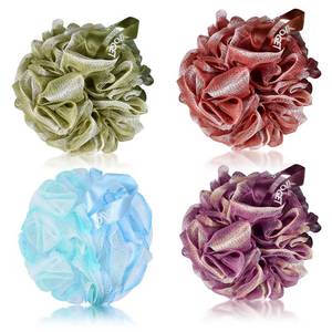 lot 2144 image: Yoget Bath Loofah Sponge, 4 Color 60G Loofah Exfoliating Body Scrubber