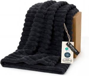 lot 2459 image: Bedsure Soft Black Throw Blanket for Couch Decor Gifts 50x60