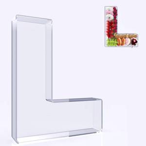lot 2460 image: RUFHVTY 11 Acrylic Letter Charcuterie Box, Reusable Fillable Alphabet Number Shaped Form Tray for Birthday Anniversaries, Party Decorative Serving Plates Display Candy Cake (L)